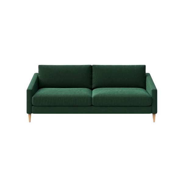 Ciemnozielona aksamitna sofa 200 cm Karoto – Ame Yens