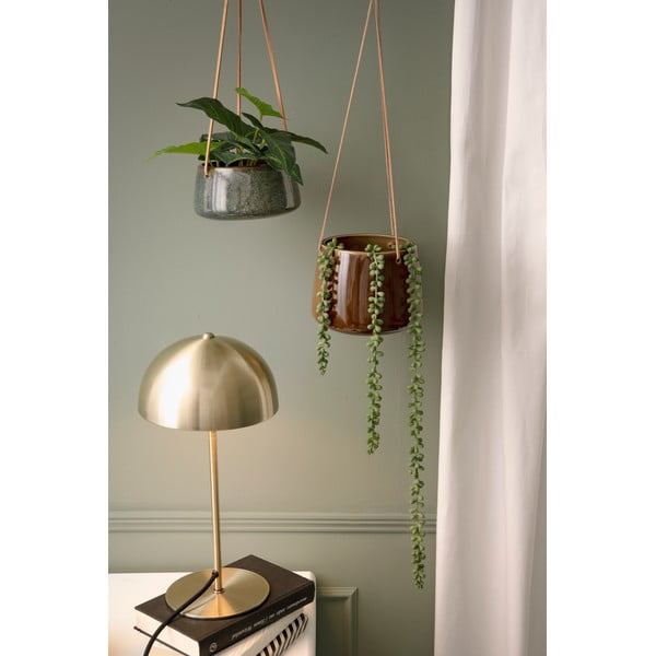 Ciemnozielona ceramiczna wisząca doniczka PT LIVING Unique, ø 20,5 cm-image-1