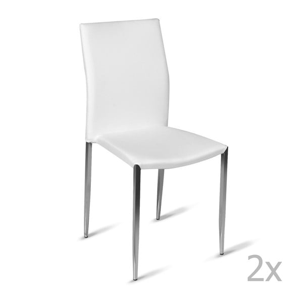 Zestaw 2 białych krzeseł Alice
