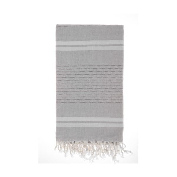 Ręcznik Hamam Bodrum Grey, 100x180 cm
