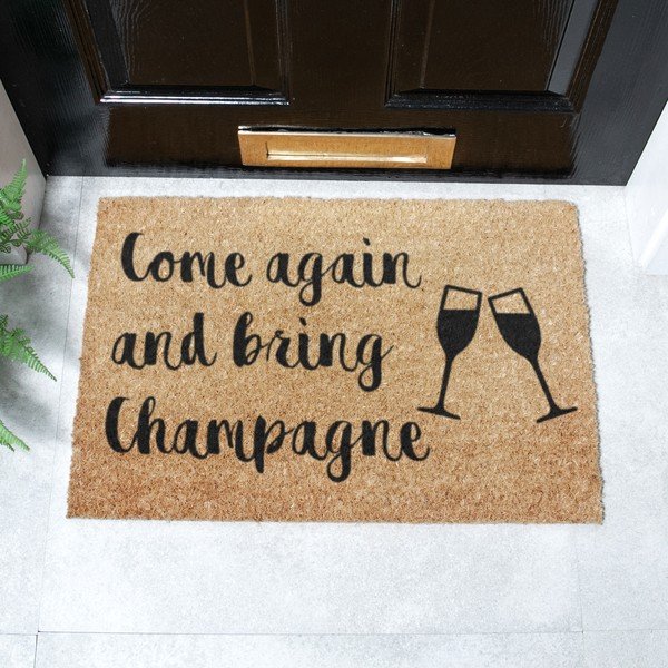 Wycieraczka z włókna kokosowego 40x60 cm Bring Champagne – Artsy Doormats-image-2