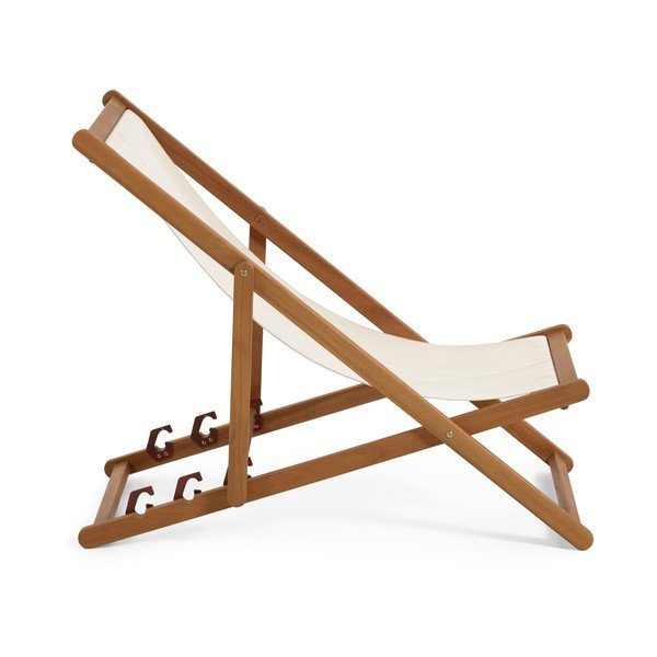 Kremowy składany leżak plażowy z drewna akacji Kave Home Adredna-image-2