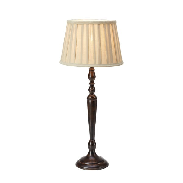 Ciemnobrązowa lampa stołowa z tekstylnym kloszem (wysokość 60 cm) Chocolat – Markslöjd