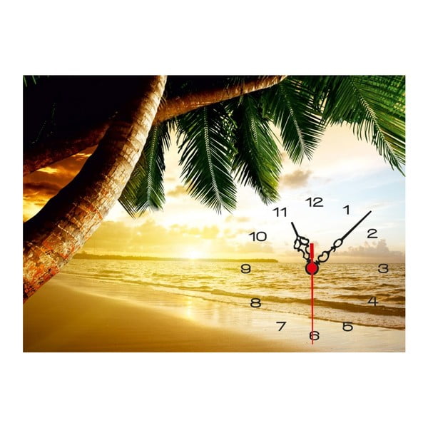 Zegar w obrazie Tropical Paradise Sunset