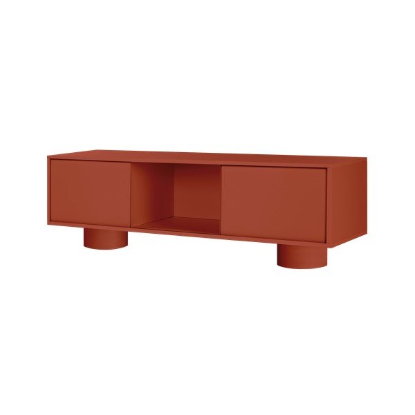 Szafka pod TV w kolorze terakoty 160x48x42 cm Taro – noo.ma