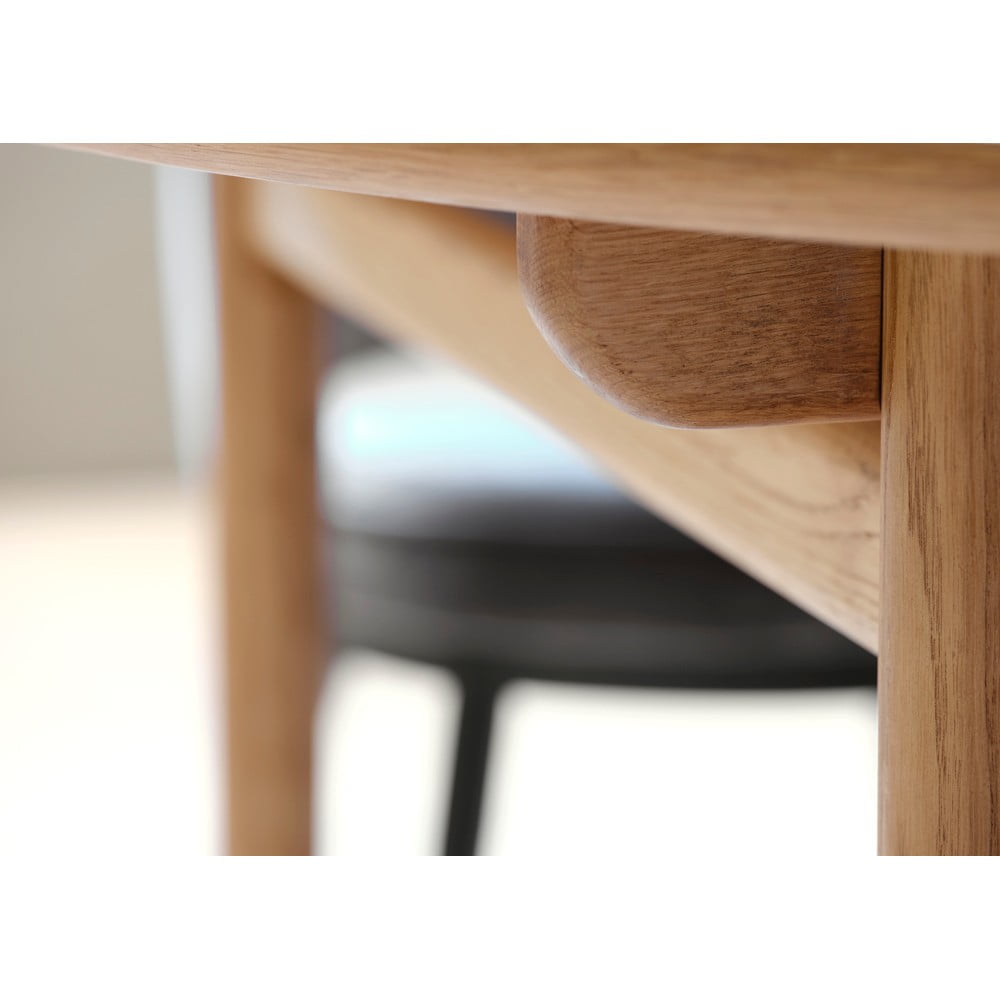 Okrągły rozkładany stół w dekorze dębu ø 120 cm Carno – Unique Furniture (zdjęcie 5)