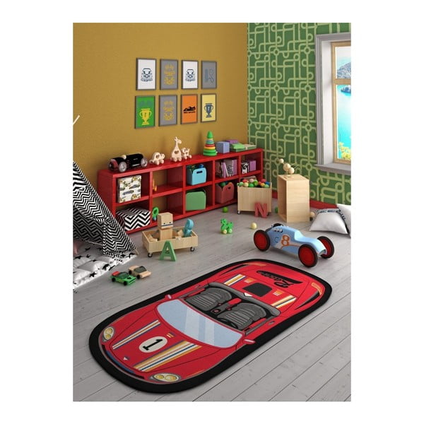 Dywan dziecięcy Speed Racer Red, 100x200 cm