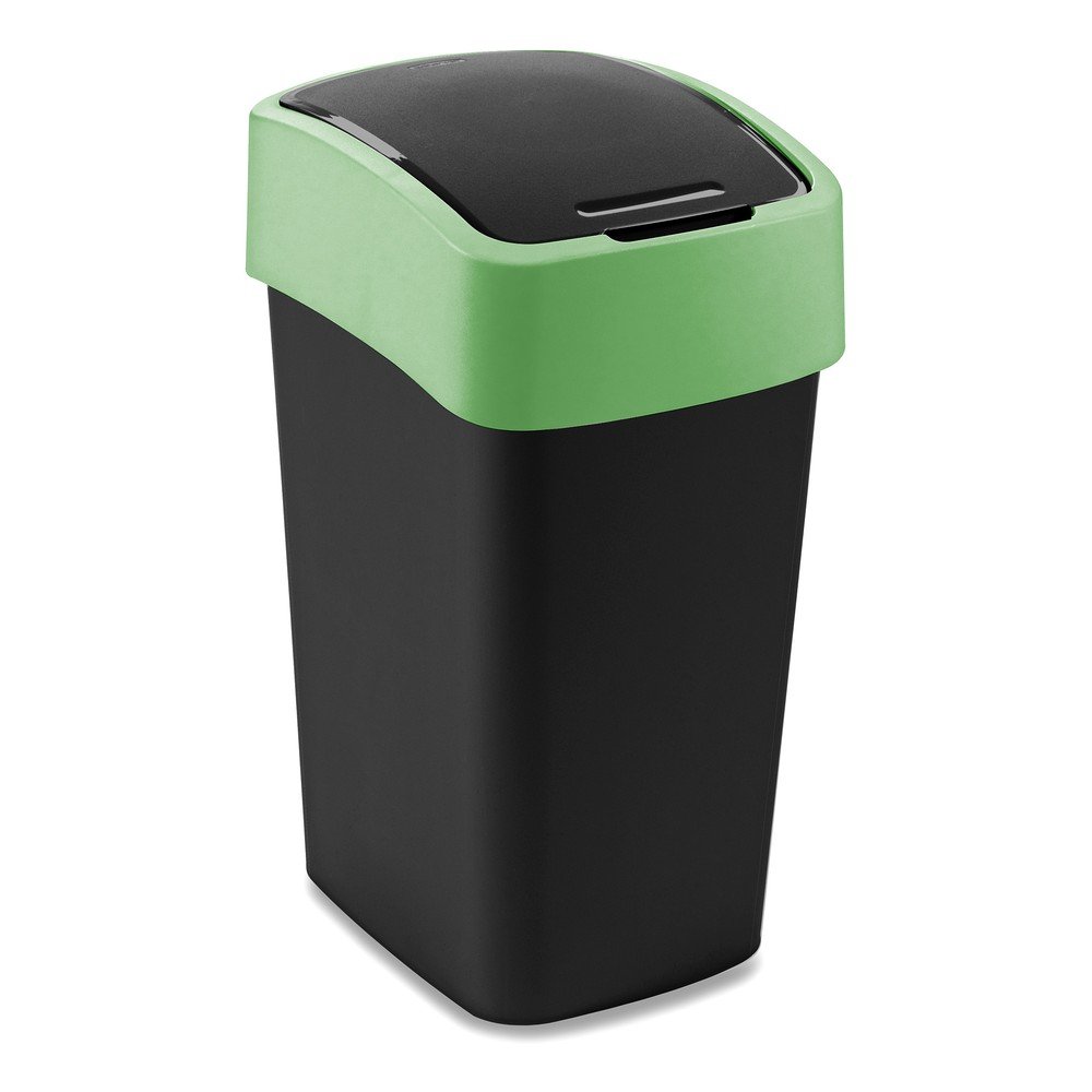 Zielony/czarny plastikowy kosz na śmieci do segregacji odpadów 25 l Flip Bin – Curver