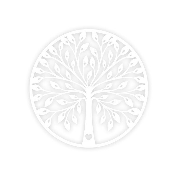 Biała dekoracja ścienna Tree