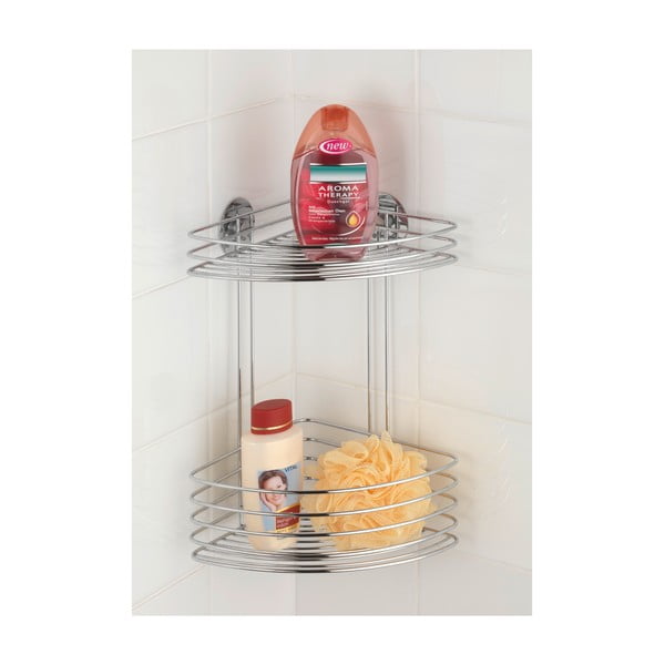 Samoprzyczepna 2-poziomowa półka narożna Turbo -Loc, 20x26 cm-image-2