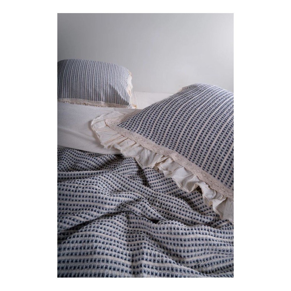 Jasnoszary zestaw narzuty na łóżko i poszewki na poduszkę z bawełny renforcé 240x260 cm Bella Calm Ruffle – Mila Home Luxury (zdjęcie 4)