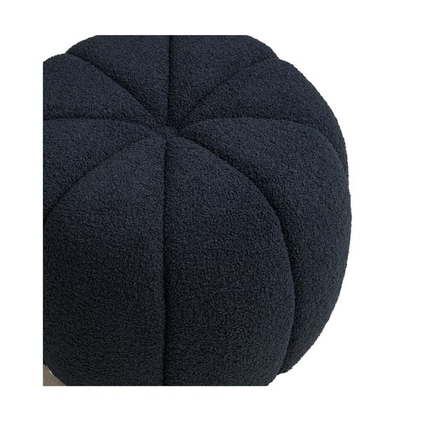 Ciemnoniebieski puf z materiału bouclé Paisley – House Nordic-image-3