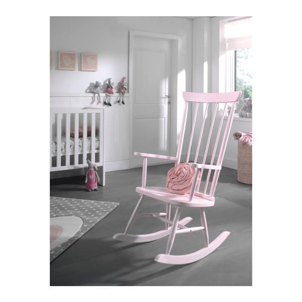 Różowy fotel bujany Vipack Rocky-image-1