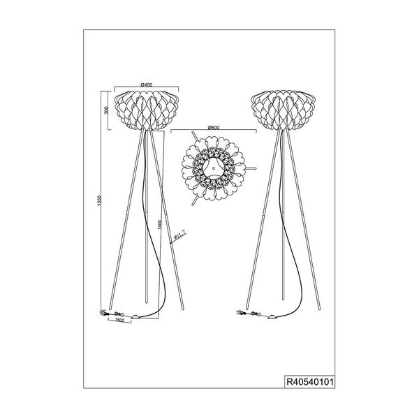 Biała lampa stojąca Reality Tilia, wys. 155 cm-image-2