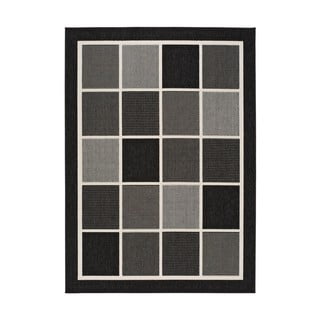 Czarno-szary dywan odpowiedni na zewnątrz Universal Nicol Square, 80x150 cm