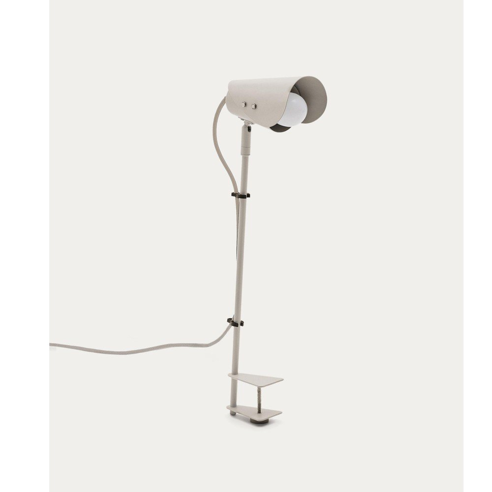 Jasnoszara metalowa lampa stołowa z klipsem (wysokość 51 cm) Jula – Kave Home (zdjęcie 7)