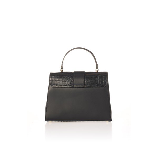 Czarna skórzana torebka Federica Bassi Marta-image-2