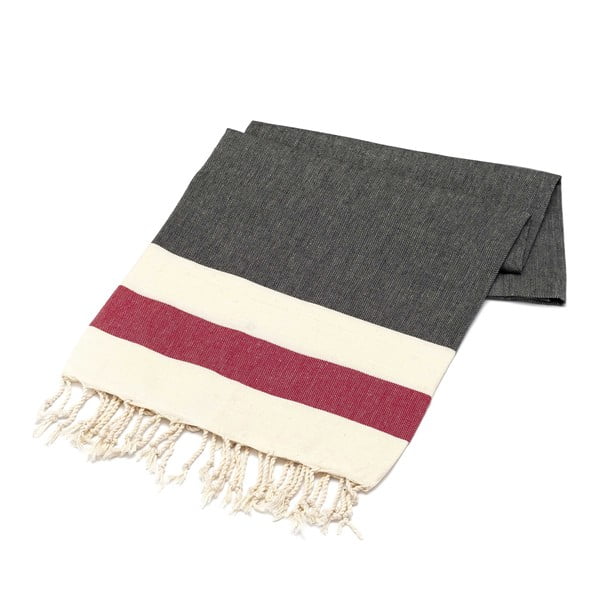 Ręcznik hammam American Stripes Navy & Red, 100x180 cm
