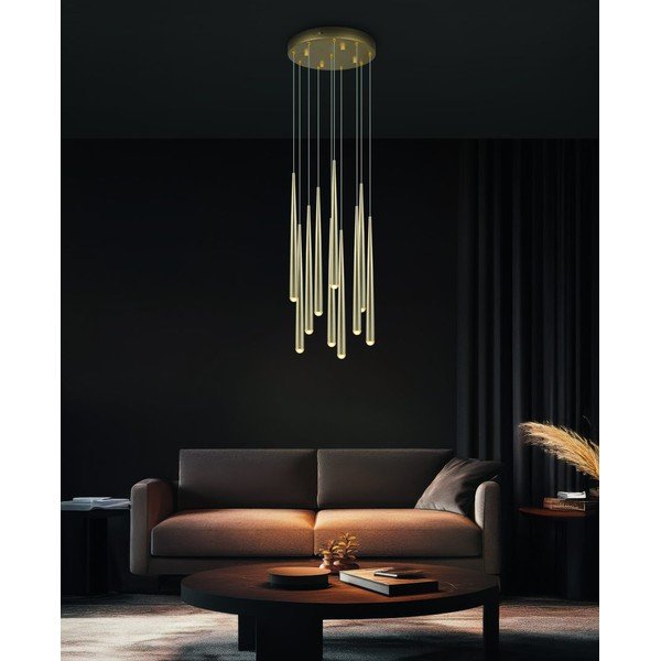 Lampa wisząca LED w kolorze złota ø 30 cm Cala – Trio Select-image-1
