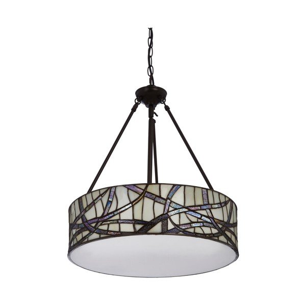 Metalowa lampa wisząca ze szklanym kloszem ø 46 cm Waldorf – Premier Housewares-image-3