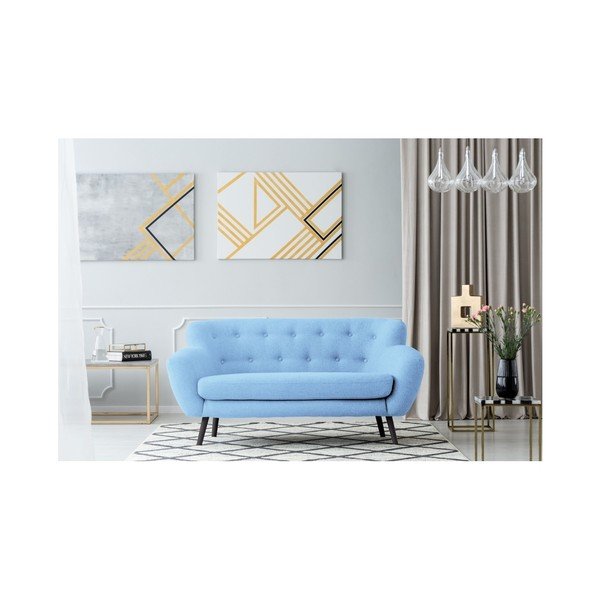 Jasnoniebieska sofa dwuosobowa Kooko Home Rock-image-3