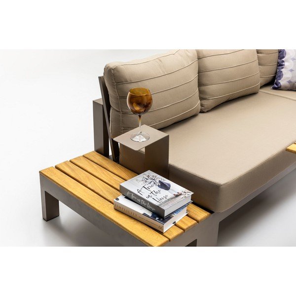 Beżowy zestaw mebli ogrodowych dla 7 osób Daisy – Floriane Garden-image-3