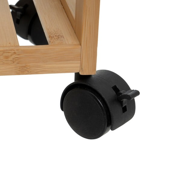 Bambusowy regał na kółkach w naturalnym kolorze 44x75 cm – Casa Selección-image-2