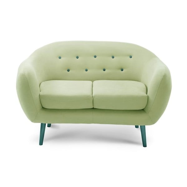 Jasnozielona sofa 2-osobowa Scandi by Stella Cadente Maison Constellation