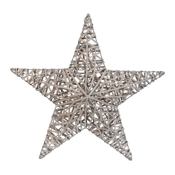 Dekoracja ratanowa Clayre & Eef Star, 93x88 cm