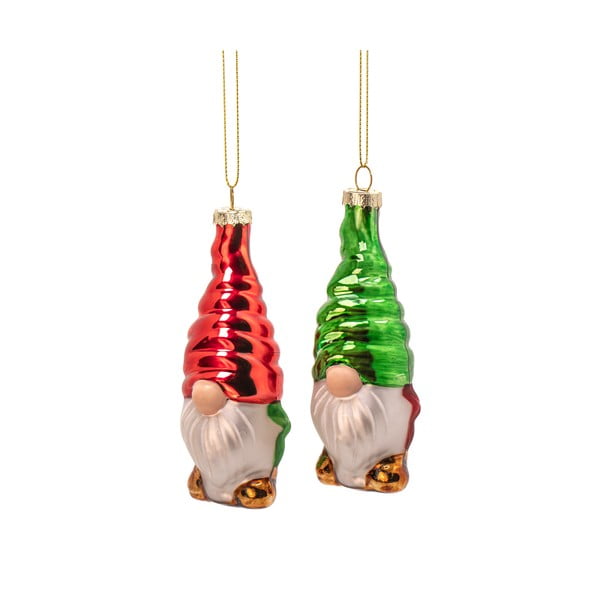 Szklane ozdoby świąteczne wykonane ręcznie zestaw 2 szt. ø 4 cm Gonk – Sass & Belle