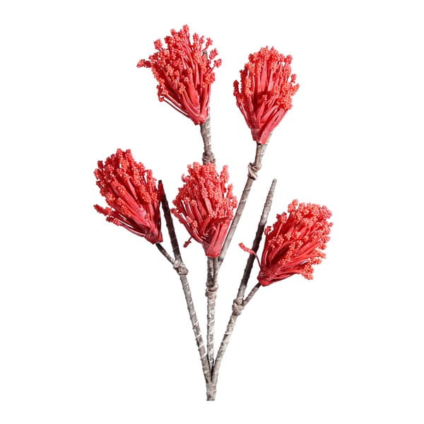 Sztuczna gałązka z czerwonymi kwiatkami Ixia Gugu, wys. 104 cm