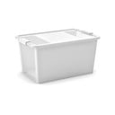 Biały plastikowy pojemnik z pokrywką 55x35x28 cm Bi-Box L – KIS