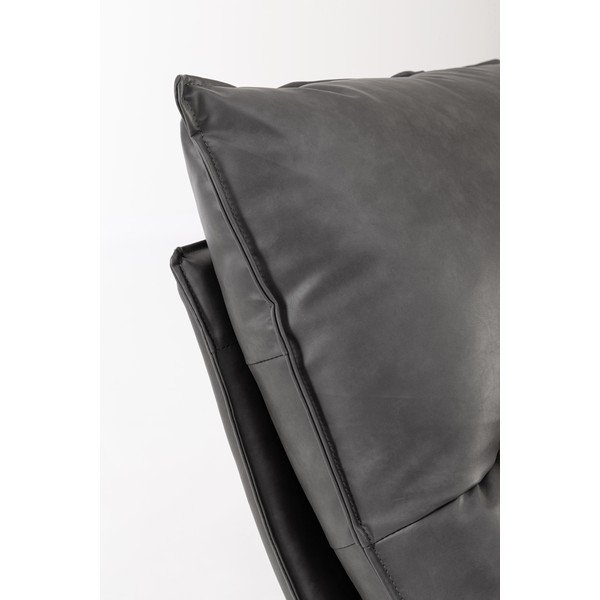 Ciemnoszary fotel ze schowkiem z imitacji skóry Alanez – Bizzotto-image-1