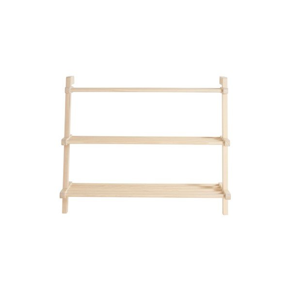 Wiszący regał na buty z litego drewna sosnowego w jasnym naturalnym kolorze 80x65x42 cm Eddison – Jotex-image-3