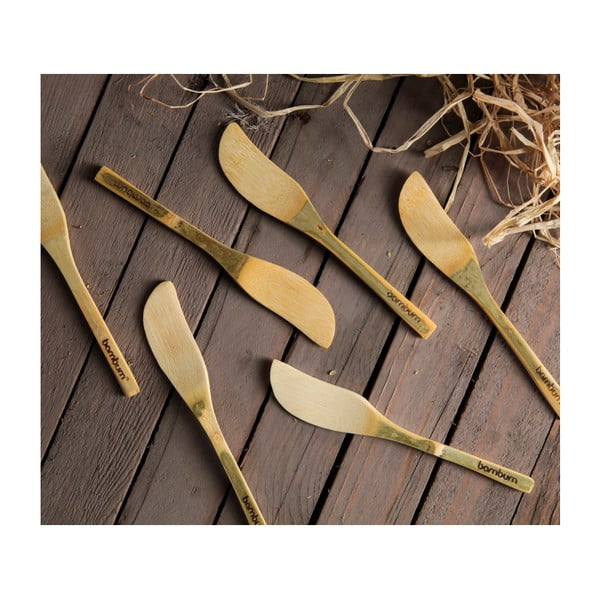 Zestaw 6 nożyków bambusowych do masła Bambum Forre