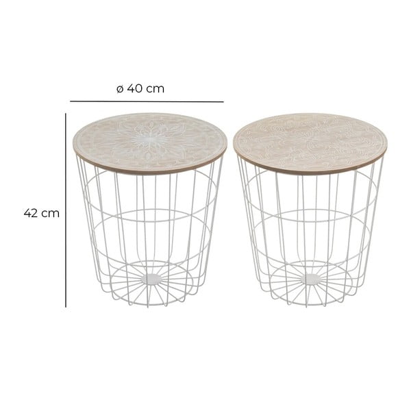 Okrągłe stoliki zestaw 2 szt. ø 40 cm – Casa Selección-image-4