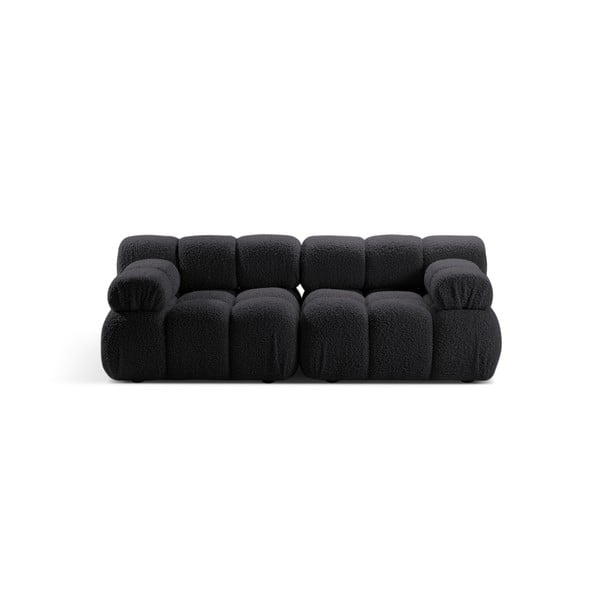 Antracytowa sofa modułowa z materiału bouclé 188 cm Bellis – Micadoni Home