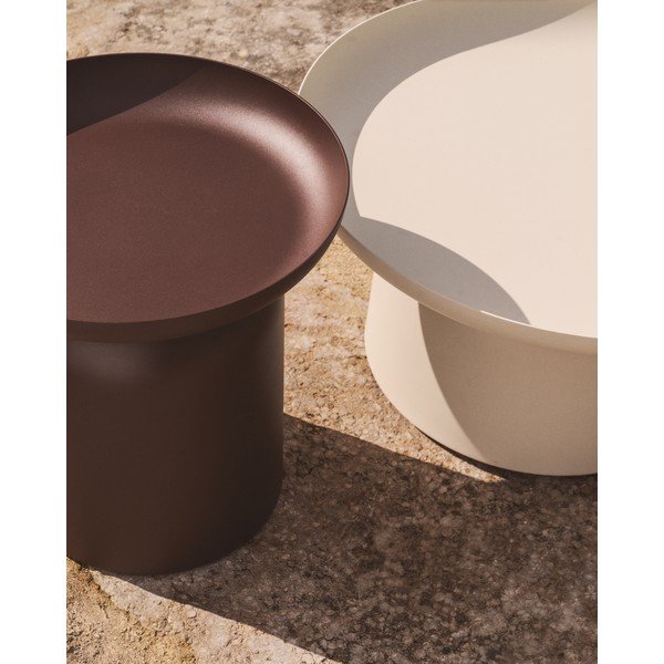Metalowy okrągły stolik ogrodowy ø 45 cm Arcola – Kave Home-image-3