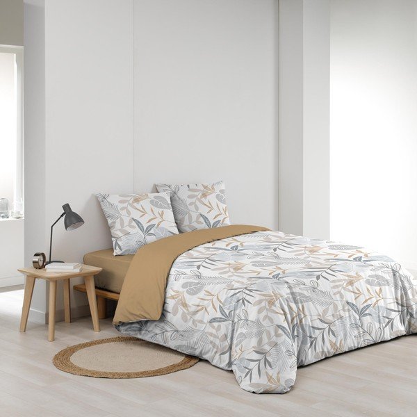 Żółto-biała pościel dwuosobowa 240x220 cm Kimberly – douceur d'intérieur-image-2