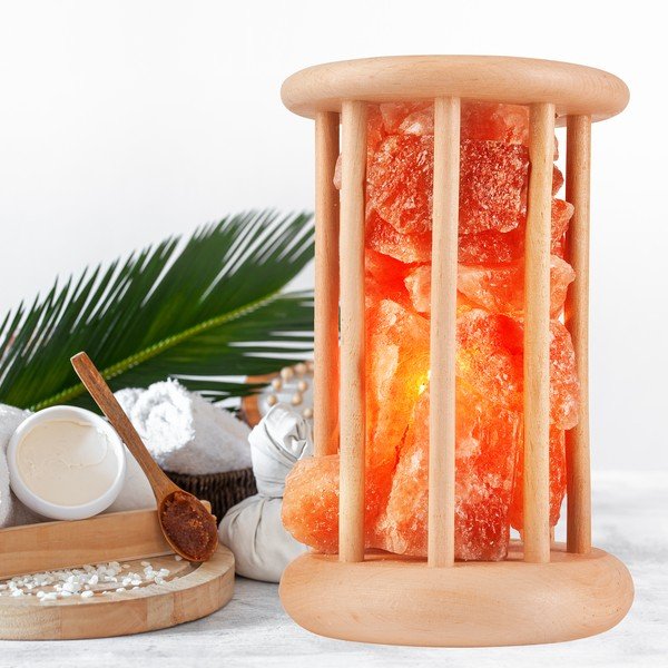 Pomarańczowa lampa solna, wys. 24 cm Sally – LAMKUR-image-1