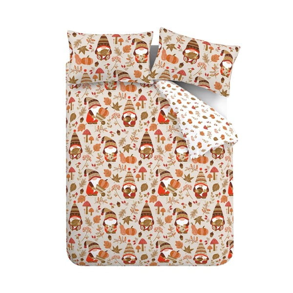 Pomarańczowo-brązowa pościel jednoosobowa 135x200 cm Woodland Gonks – Catherine Lansfield