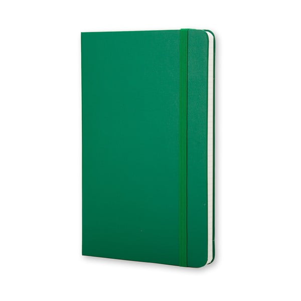 Notatnik Moleskine Hard 21x13 cm, zielony + strony w kratkę