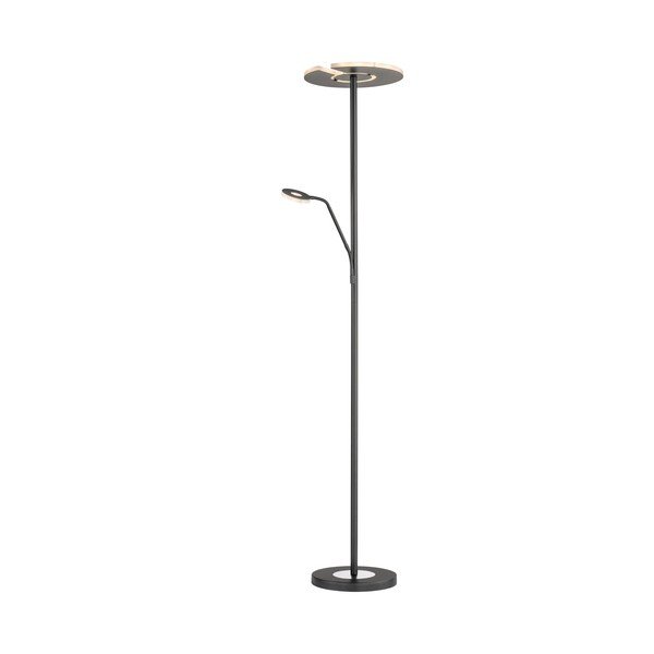 Czarna lampa stojąca LED ze ściemniaczem (wysokość 180 cm) Dent – Fischer & Honsel-image-2