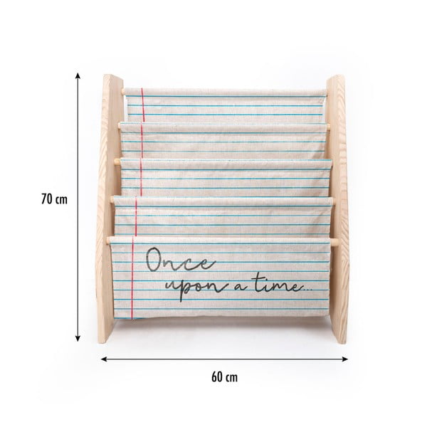 Beżowy materiałowy regał dziecięcy 60x70 cm Once Upon a Time – Folkifreckles-image-4