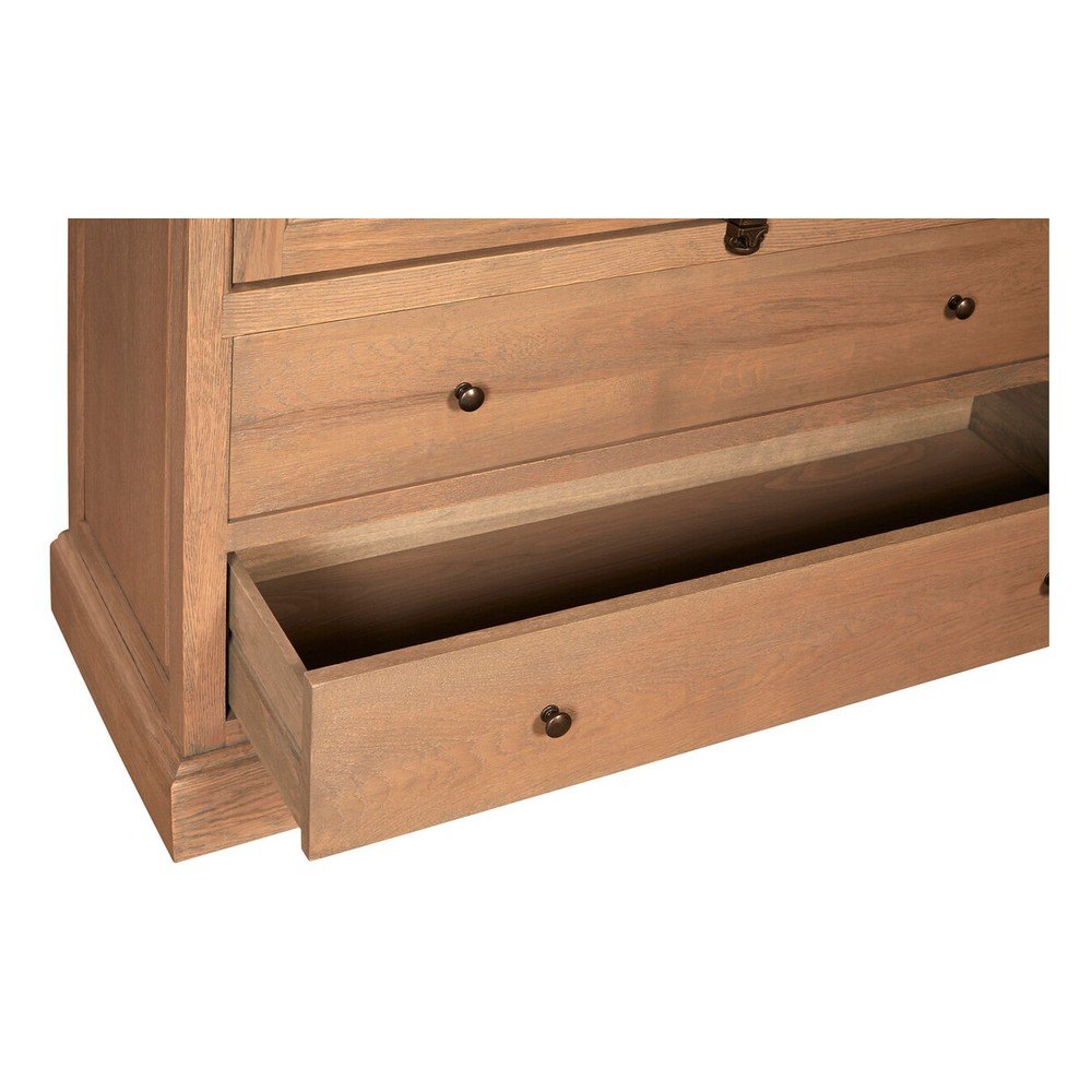 Witryna z litego drewna dębowego w naturalnym kolorze 124x230x47 cm Lyon – Premier Housewares (zdjęcie 3)