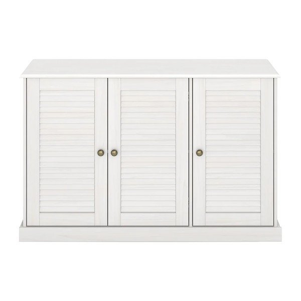 Biała komoda z litego drewna sosnowego 125x80x38 cm Edith – Støraa