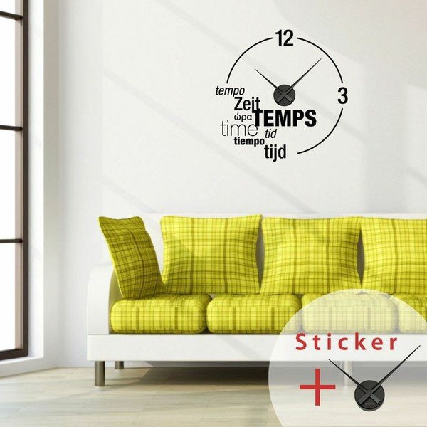 Naklejka Clock Wall, 55x55 cm