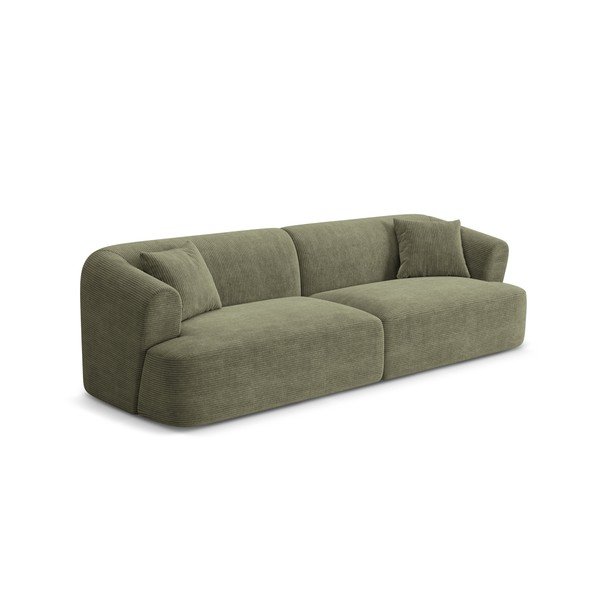 Zielona sztruksowa sofa 255 cm Campi – Cosmopolitan Design-image-2