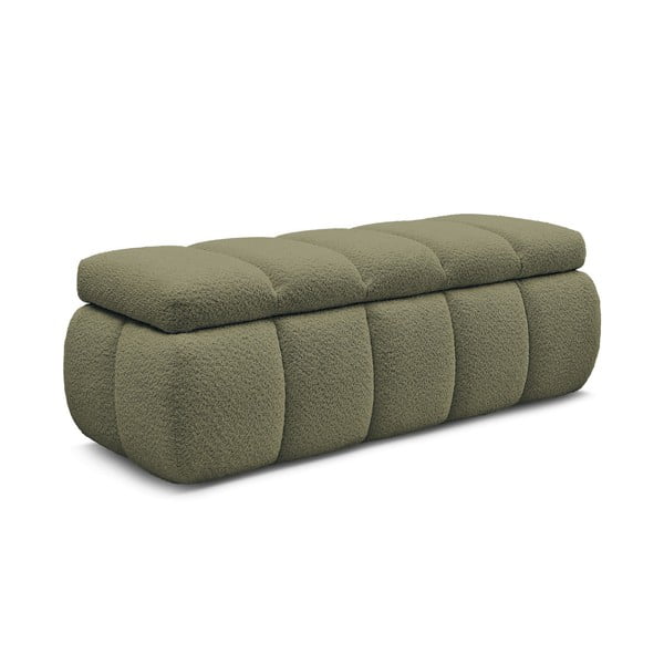 Zielona  ławka z materiału bouclé – Bobochic Paris-image-3