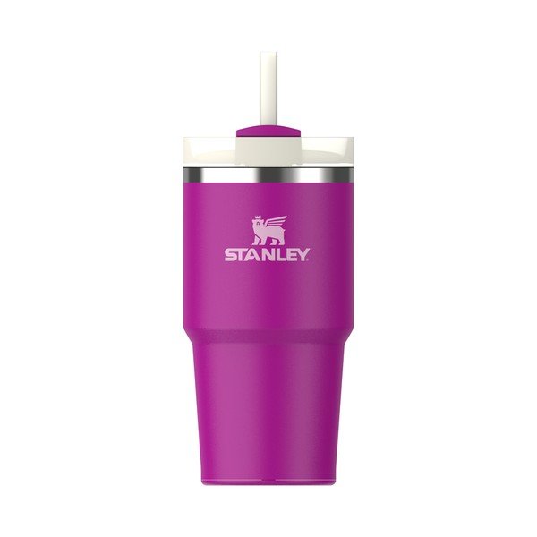 Różowy termos ze słomką ze stali nierdzewnej 600 ml Quencher H2.0 FlowState Tumbler Violet Blossom – Stanley